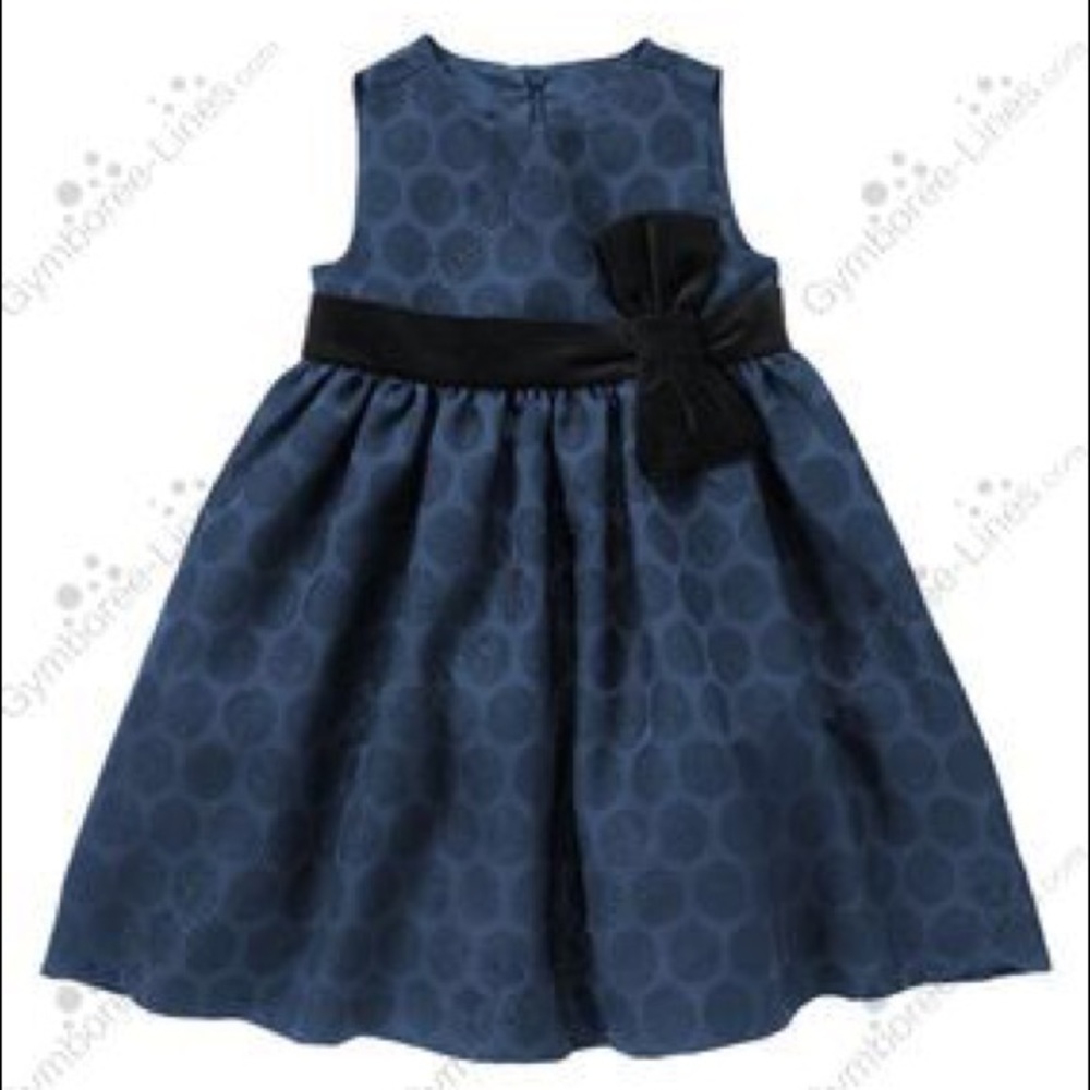 Gymboree Velveteen Bow Dot Dress